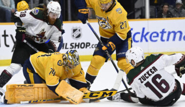Coyotes blow late lead and lose in overtime to Nashville Predators