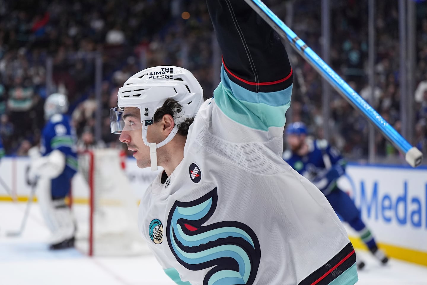 Eyssimont's NHL career has landed him in Winnipeg, San Jose, Tampa Bay, and Seattle so far.