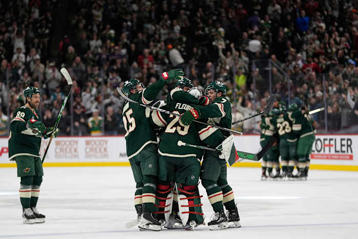 Eriksson Ek, Kaprizov return to lead the Wild past the Sharks, 8-7 in overtime