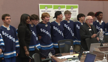 Rockford Park District honors high school hockey team
