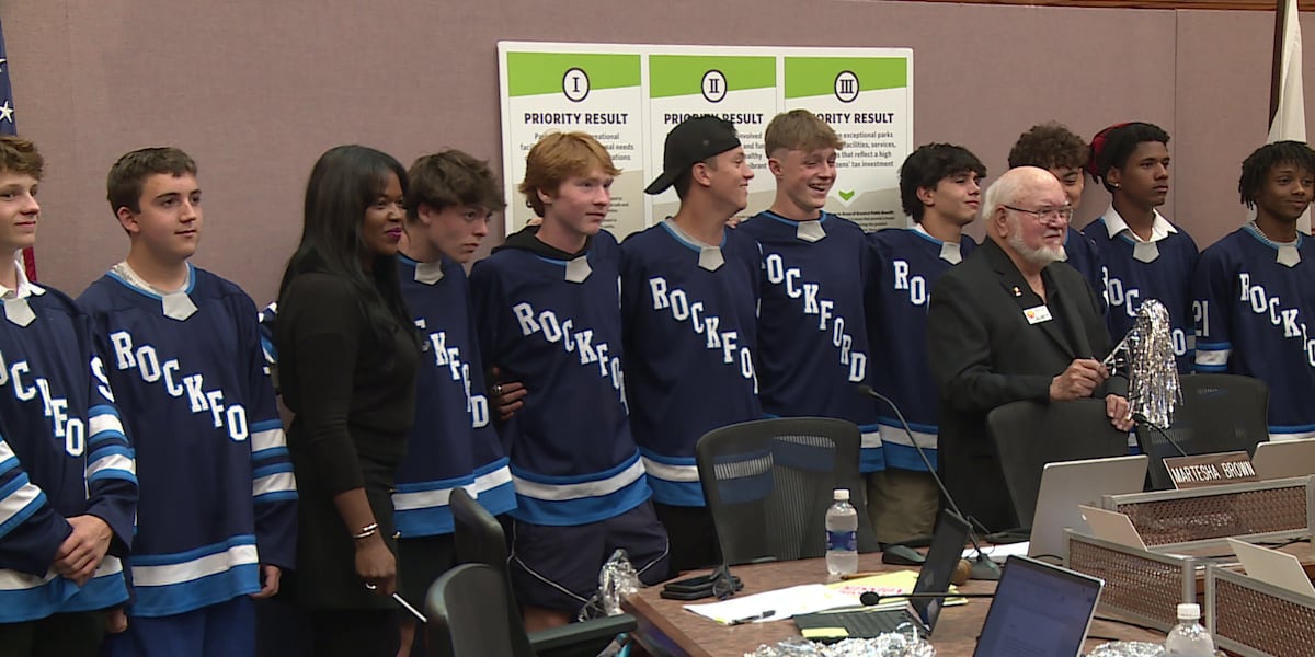 Rockford Park District honors high school hockey team
