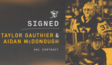 PENGUINS SIGN TAYLOR GAUTHIER & AIDAN McDONOUGH