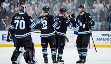 Ian Cole, Olli Maatta, John Marino, Robert Bortuzzo have formed a Pittsburgh faction in Utah