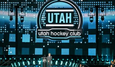 Utah Mammoth drafting fourth overall at the 2024 NHL Draft. San Jose Sharks selected first overall.