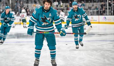 San Jose Sharks defenseman Mario Ferraro.