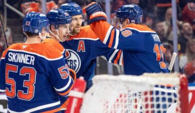 Zach Hyman and Leon Draisaitl lead Oilers to 6-2 victory over Canucks