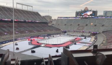 Ohio Stadium transforms from football field to ice rink