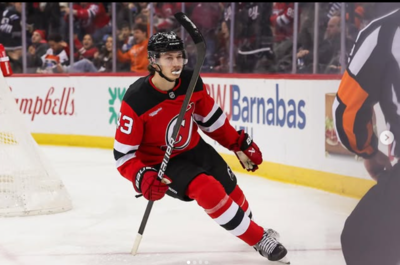 Injury crisis for the New Jersey Devils as Luke Hughes leaves briefly, but Brendan Dillon and Cody Glass exit in the game 1 loss to the Carolina Hurricanes