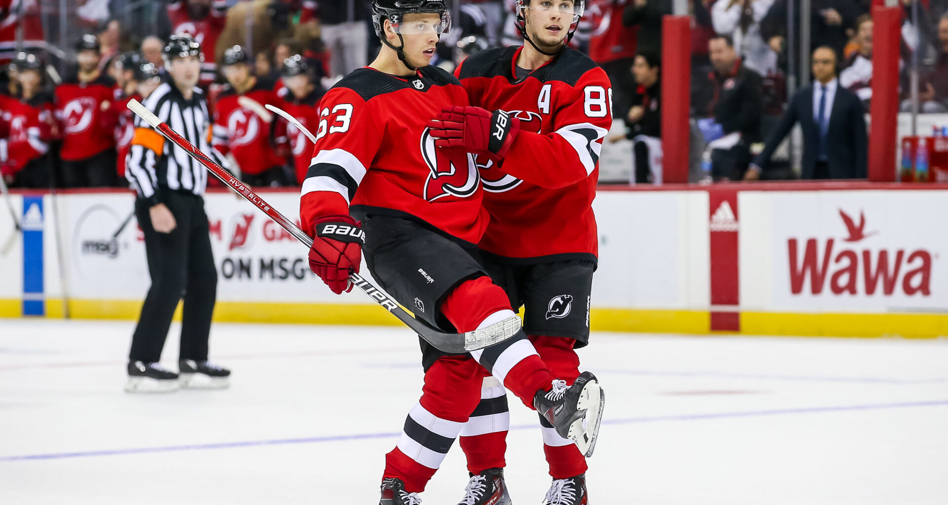 Jack Hughes Jesper Bratt New Jersey Devils