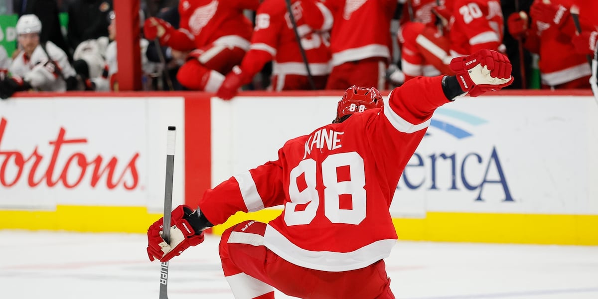 Patrick Kane’s power-play goal in OT lifts Red Wings past Senators for 5th straight victory