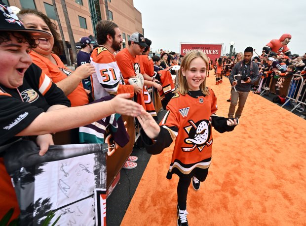 This year’s 21st Duck, 9-year-old Emma Melin of Placentia, gets...