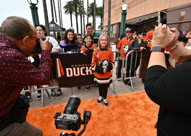 This year’s 21st Duck, 9-year-old Emma Melin of Placentia, poses...