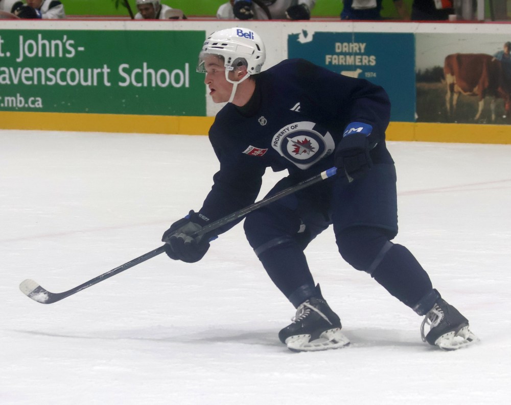 Martin was right at home inside the Hockey for All Centre, playing games in the rink with both the Eastman Selects and RINK Hockey Academy. (Cassidy Dankochik The Carillon)