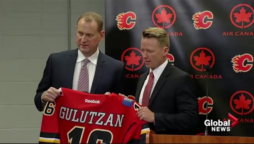 Click to play video: 'Glen Gulutzan takes over as Calgary Flames head coach'