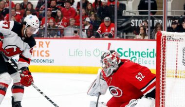 Jackson Blake and Pyotr Kochetkov power the Hurricanes to a 4-2 win over the Devils