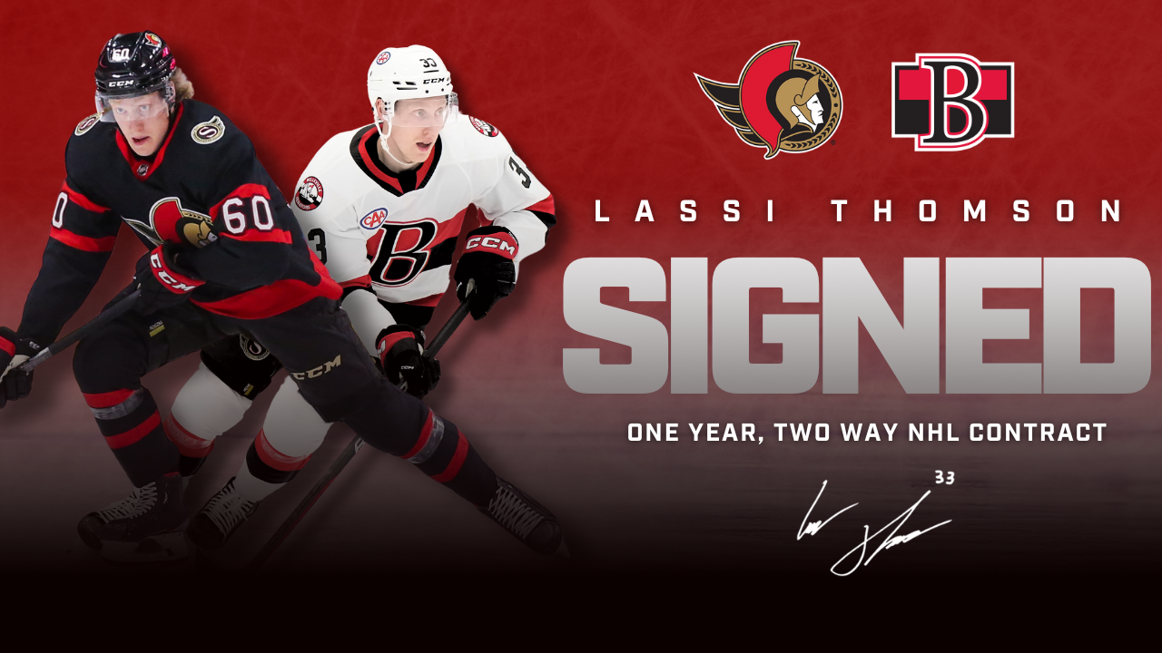 Senators sign defenceman Lassi Thomson to one-year, two-way, NHL contract – Belleville Sens