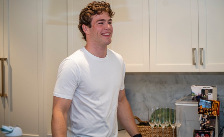 Inside Teddy Mutryn's wait for his NHL Draft call from the Sharks