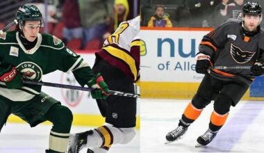 IOWA WILD SIGNS FORWARDS ELLIOT DESNOYERS AND MATTHEW SOP TO AHL CONTRACTS