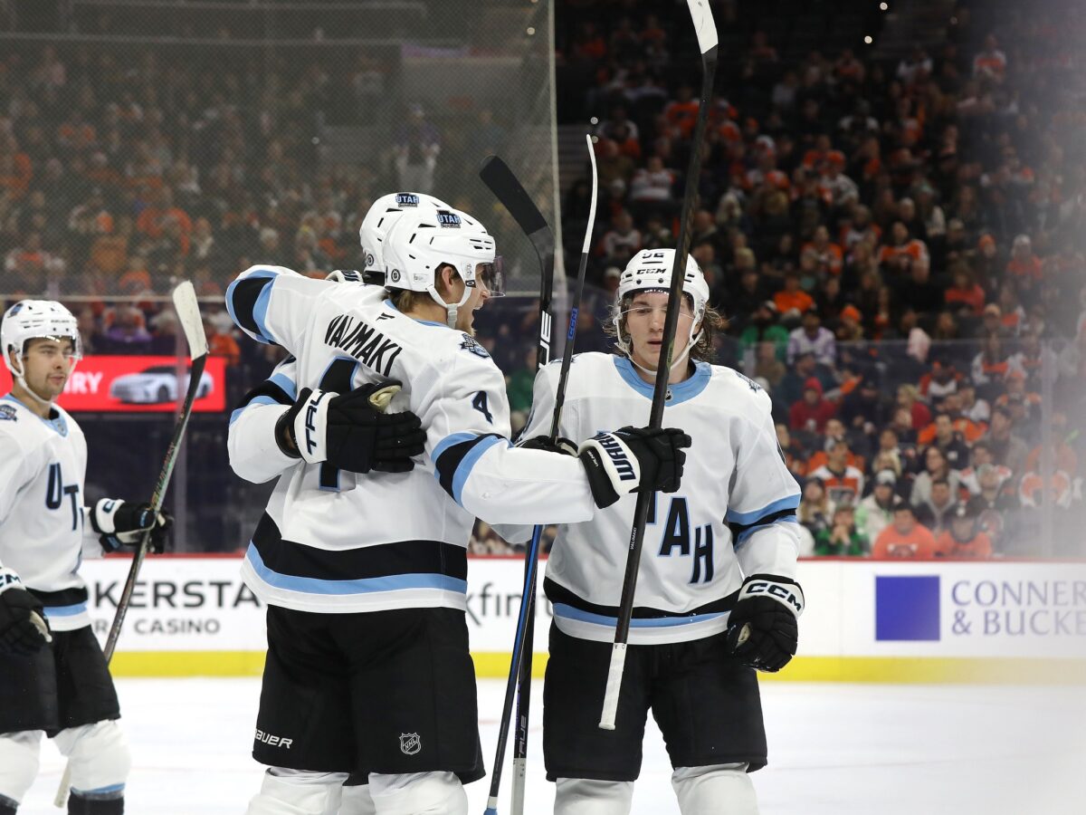 Utah Hockey Club celebrate a goal
