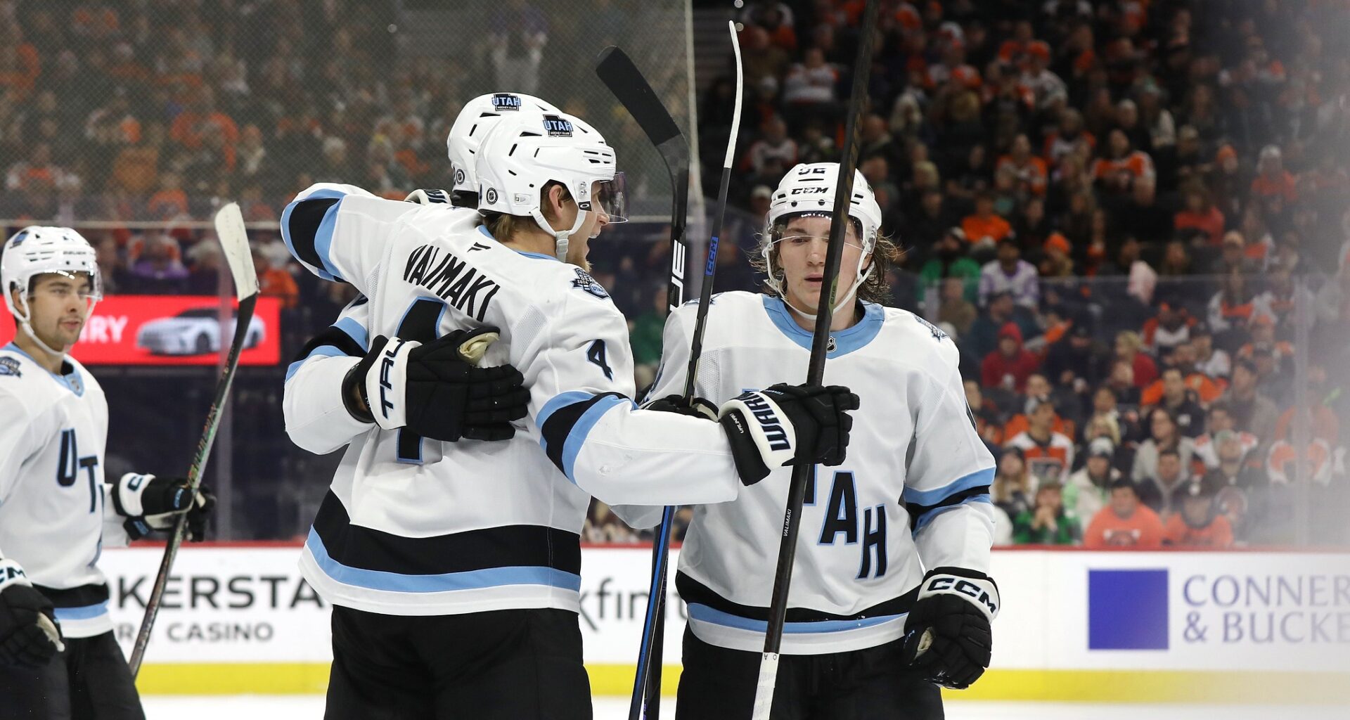 Utah Hockey Club celebrate a goal