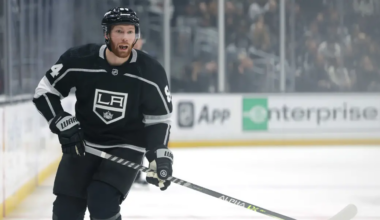 Vladislav Gavrikov skating for the Los Angeles Kings