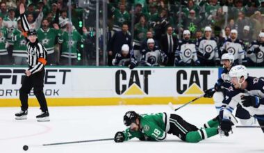 Jets' Scheifele has goal and crucial penalty in Game 6 at Dallas after his father's unexpected death