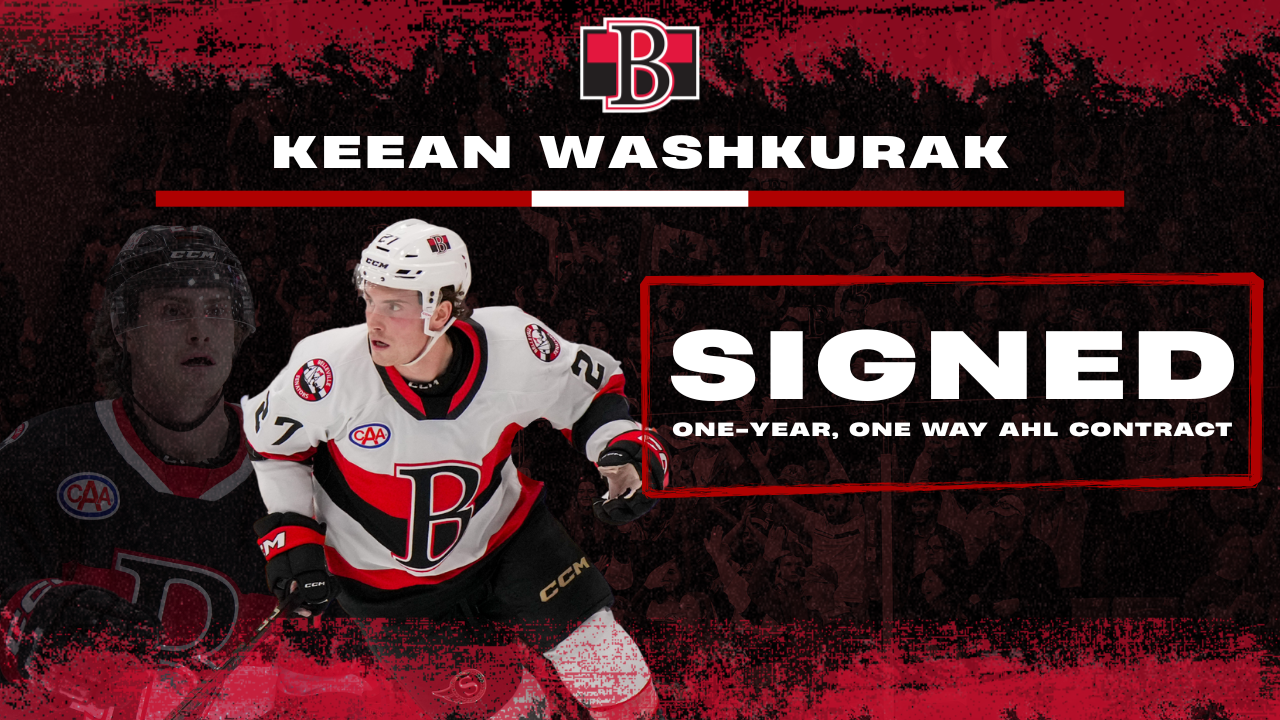 Senators bring back Keean Washkurak on one-year AHL contract – Belleville Sens