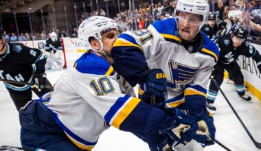 Blues beat Utah 2-1 on Kyrou's late goal to snap losing streak