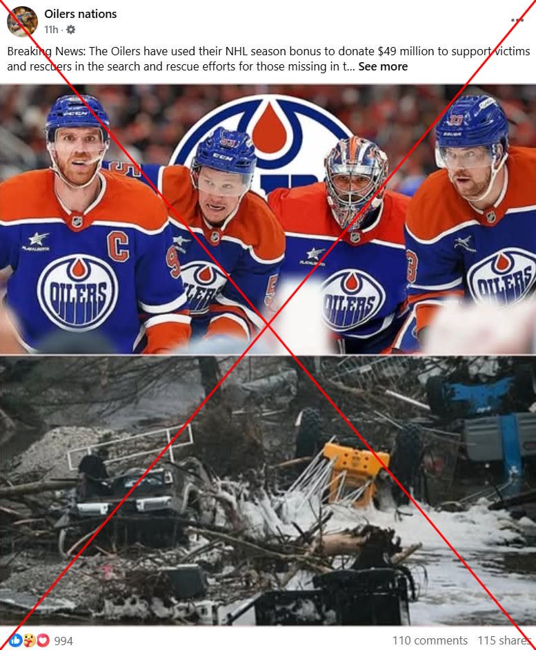 <span>Screenshot of a Facebook post taken July 7, 2025</span>