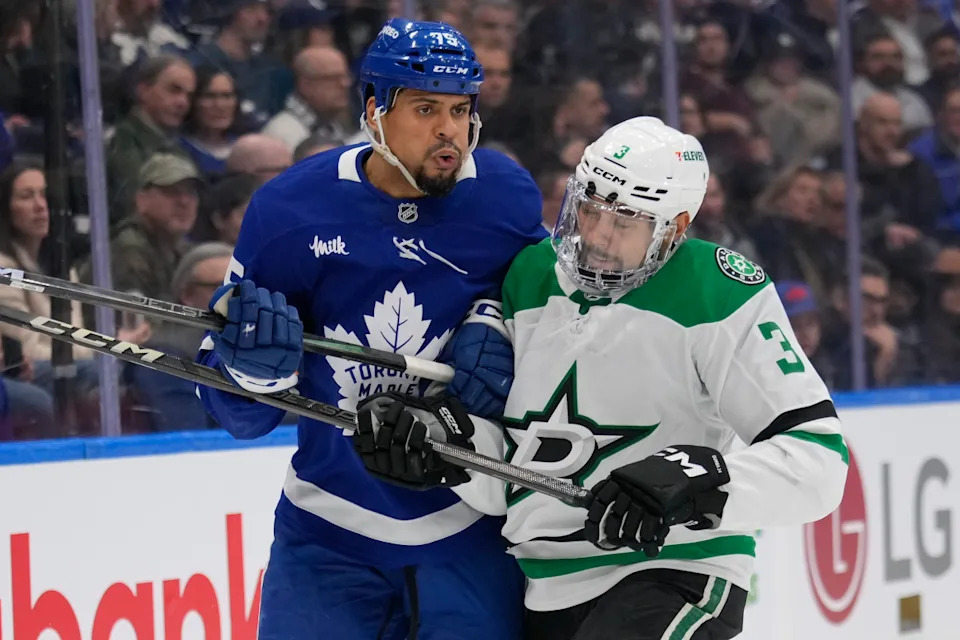 Former Maple Leafs forward Ryan Reaves, left, called Toronto a "hockey mecca" but said the pressure affects how players express themselves.John E&period; Sokolowski-Imagn Images
