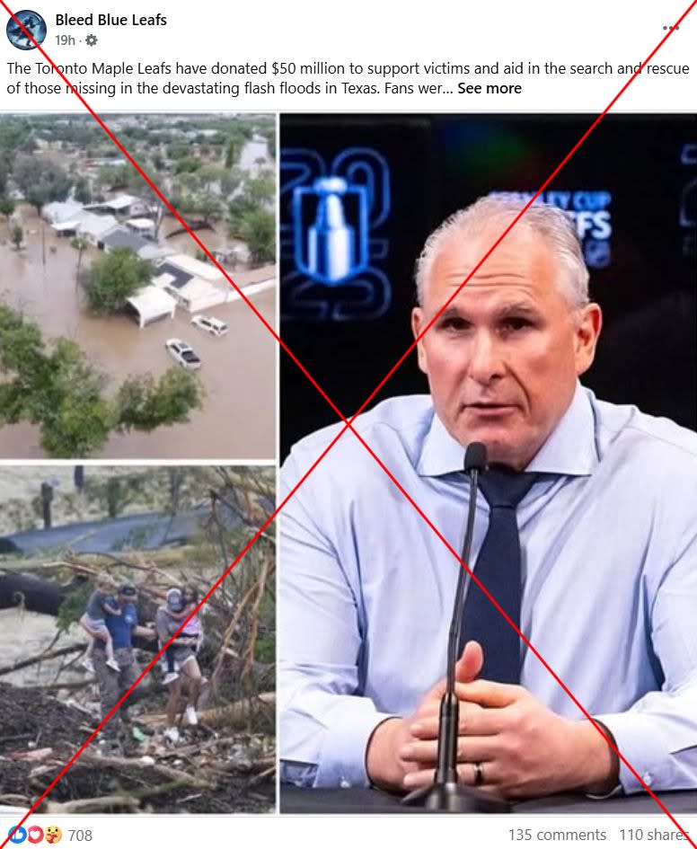 <span>Screenshot of a Facebook post taken July 7, 2025</span>