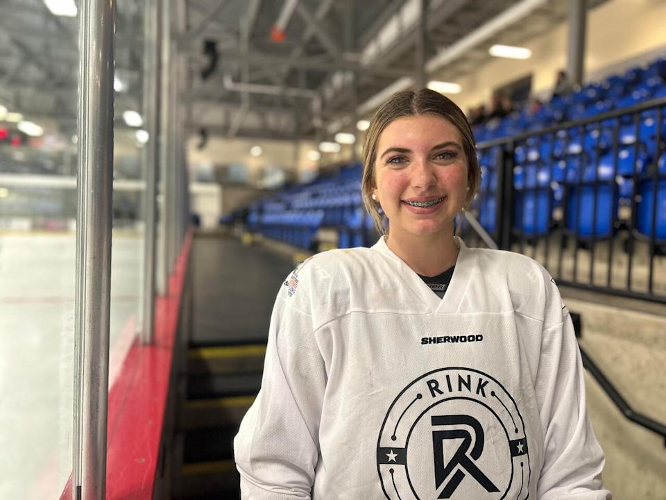 Ava Burns is a junior coach with Rink Rebels, and says the friends she's made through the club have become like family.