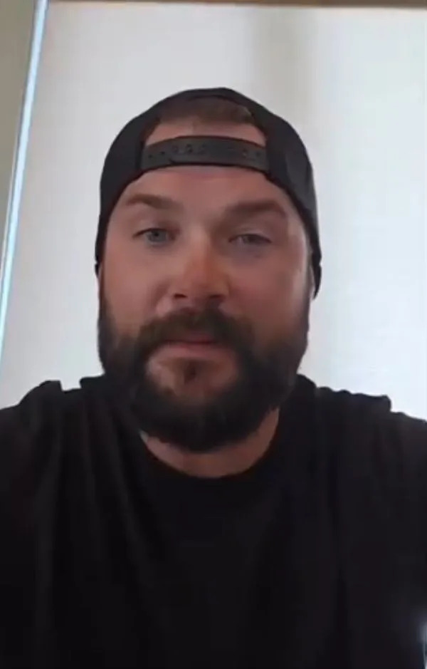 Trevor Ogilvie in his apology video. X/NUCLR Golf