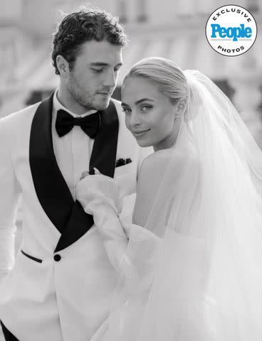 Lauren Fair Noah Dobson and Alexa Serowik on their wedding day