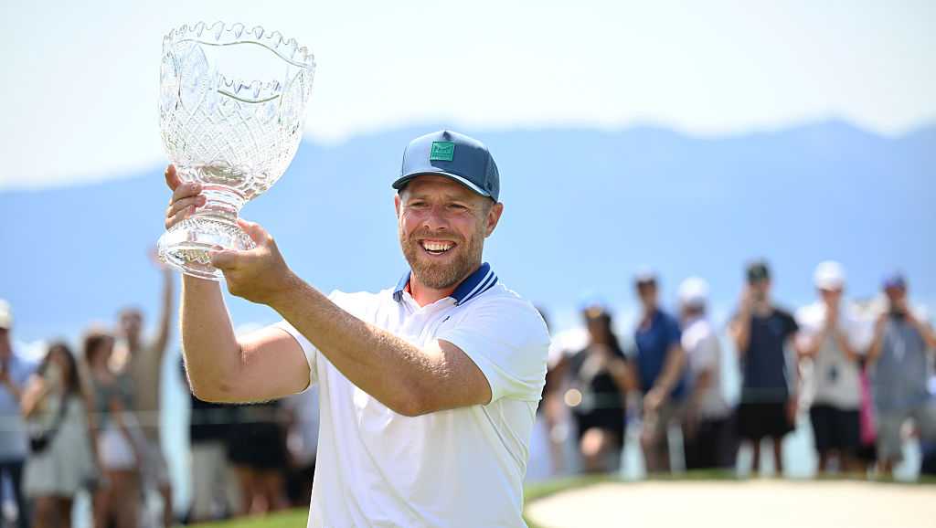 Former NHL player Joe Pavelski wins the American Century celebrity golf event