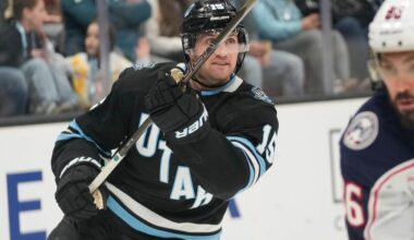 Alex Kerfoot starts for injured Logan Cooley in Utah Hockey Club loss to Columbus