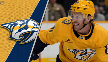 Nashville Predators forward Jonathan Marchessault looks on during a game wondering about the latest NHL trade rumors