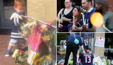 Young fan heartbreakingly adds stick to Johnny Gaudreau memorial as fans mourned