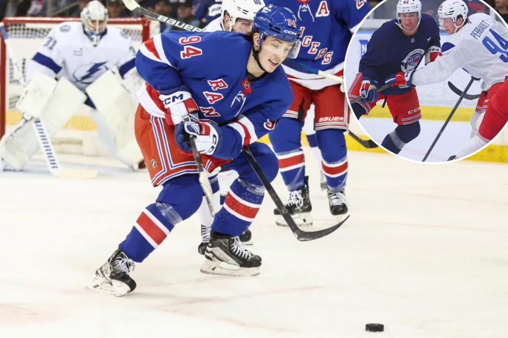 Gabe Perreault looking to stick with Rangers this season