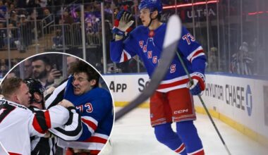 Matt Rempe gets it done with goal, fists as he continues to be Rangers spark