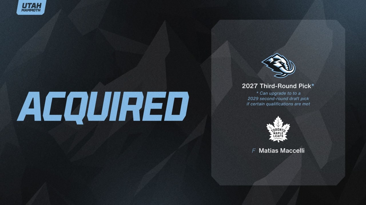 Utah Acquires Conditional 2027 Third-Round Pick from Toronto in Exchange for Matias Maccelli