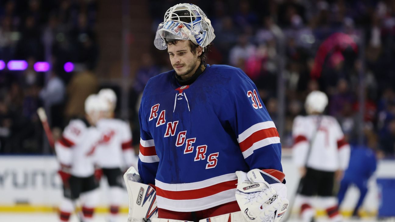 Rangers goalie Igor Shesterkin to start Thursday against Devils