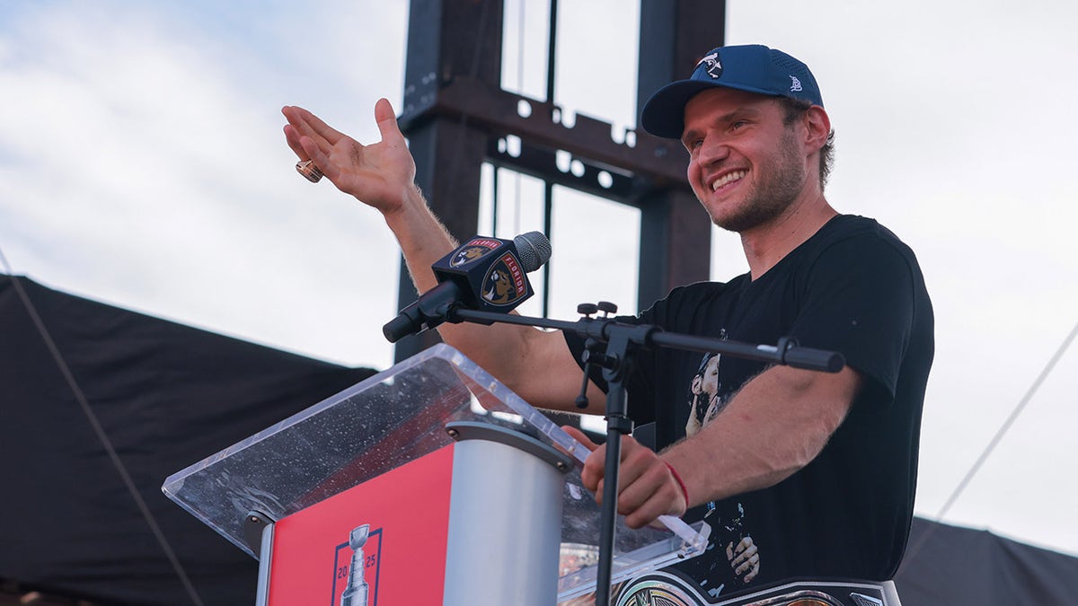 Sasha Barkov at parade