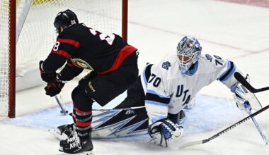 Claude Giroux breaks 3rd-period tie in Senators' 3-1 victory over Utah