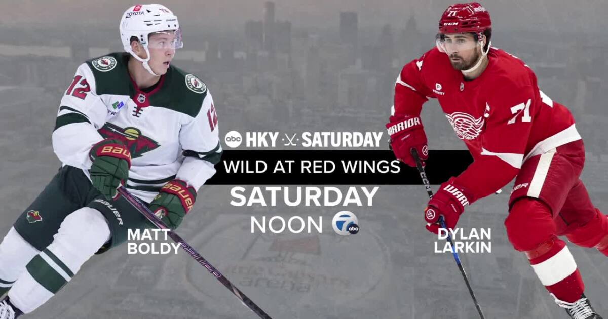 Watch the Detroit Red Wings vs. Minnesota Wild this Saturday on Channel 7