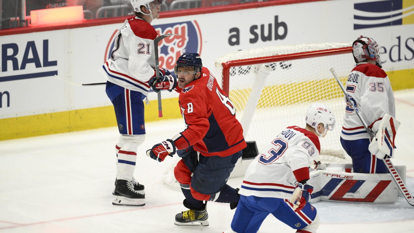 Ovechkin scores his 1st playoff overtime goal as the Capitals beat the Canadiens 3-2 in Game 1