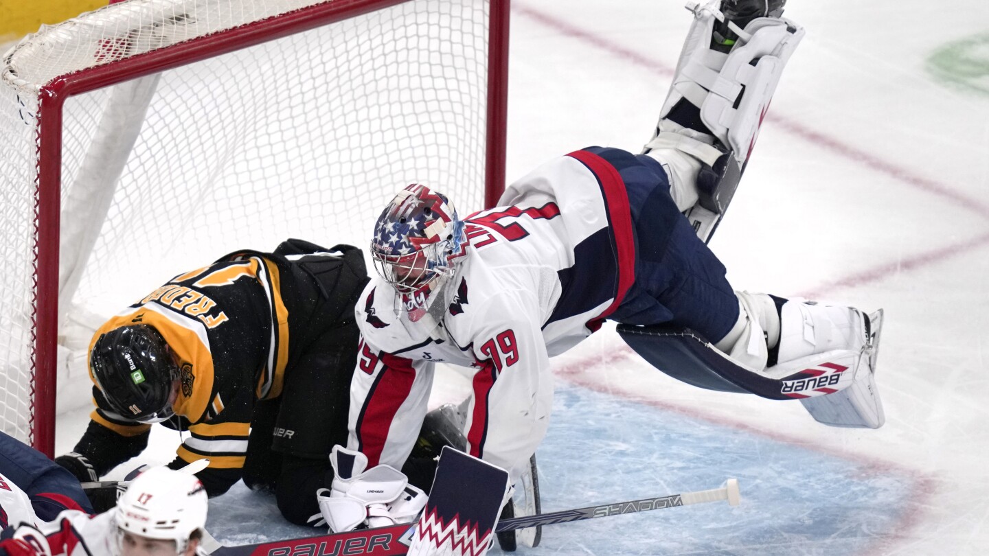 Bruins beat Capitals 4-1, hold Washington to season-low 11 shots.
