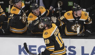 After trading captain Brad Marchand to Florida, Bruins score three in third to beat Panthers 3-2