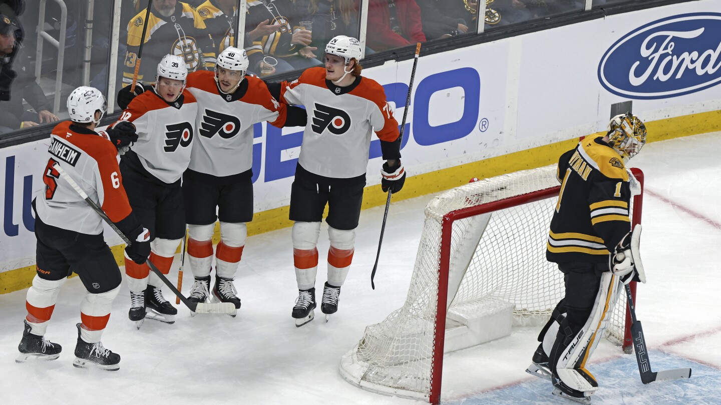 Zacha scores in overtime as the Bruins rally past the Flyers for their 4th straight win