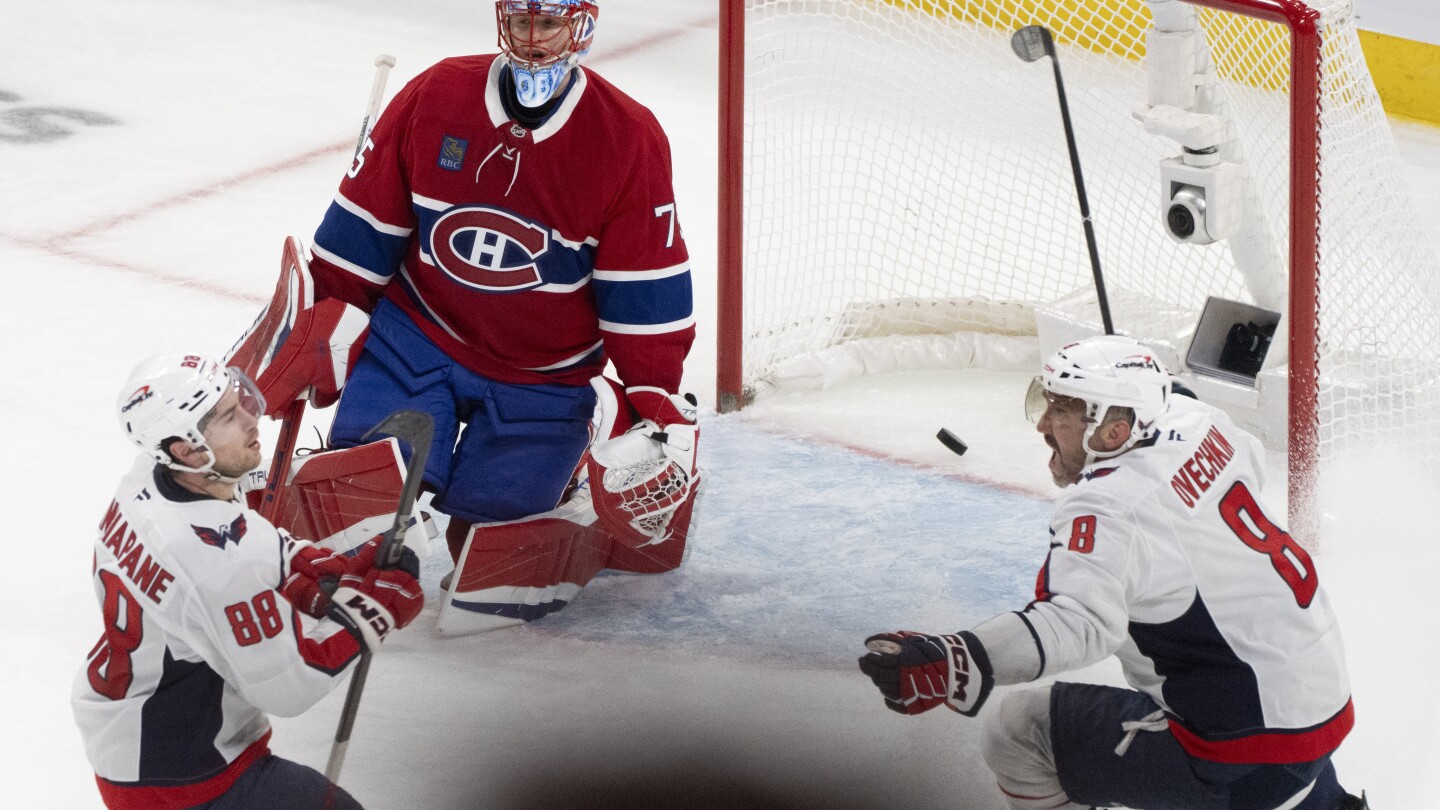 Brandon Duhaime scores 2 as the Capitals beat the Canadiens 5-2 to take a 3-1 series lead